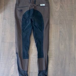 SmartPak Piper black and brown full seat breeches, 26R